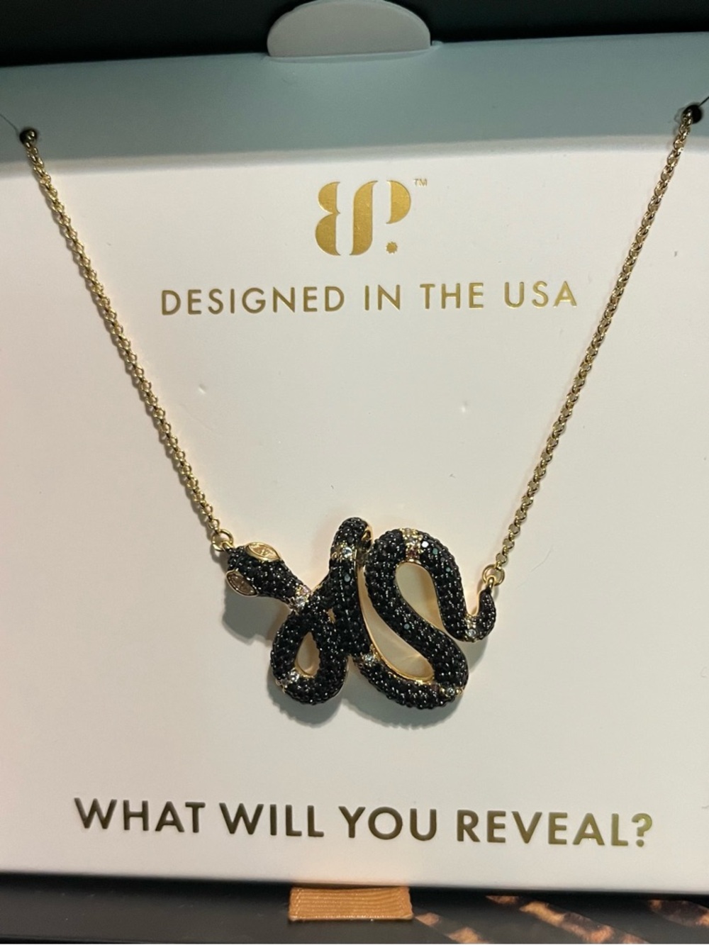 Gold Snake Pendant Necklace - Bomb Party